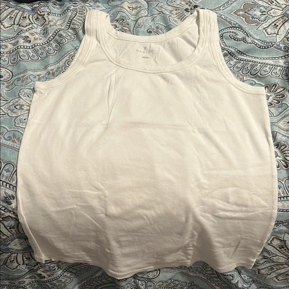 Caslon Cream Sleeveless Tank Top - Picture 3 of 4